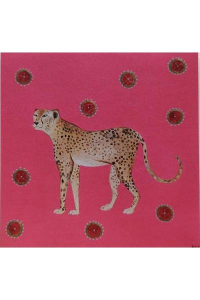 Pink Cheetah Post Card